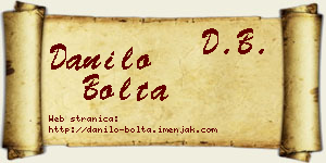 Danilo Bolta vizit kartica